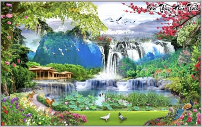 Gạch tranh- tranh trang trí phòng khách