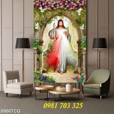 gạch 3D công giáo- tranh gạch men ốp tường