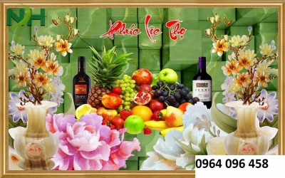 Tranh gạch phòng thờ 3d - GDV74