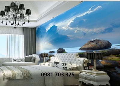 gạch ốp tường phòng ngủ- tranh gạch men 3D