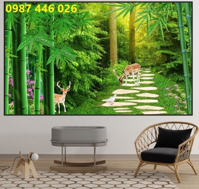 Gạch ốp tường tranh gạch phong cảnh đẹp HP823