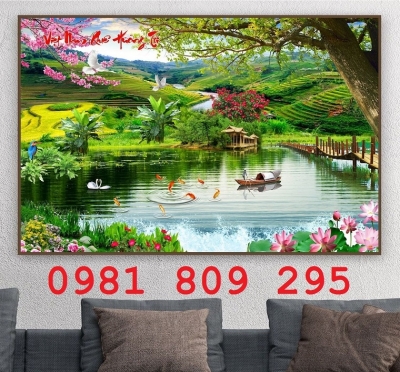 Gạch 3d phong cảnh , tranh gạch cao cấp 3d