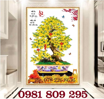 Tranh gạch , tranh gạch men hoa mai