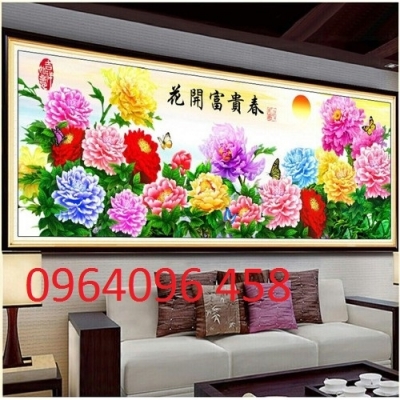 Gạch tranh phong hủy hoa mẫu đơn 3d - LCFV3