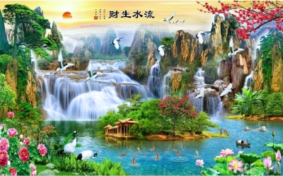 Tranh gạch 3d phong cảnh thiên nhiên - KFD32