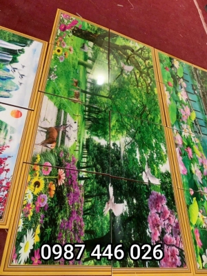Gạch 3d, tranh phong cảnh in thực tế HP027