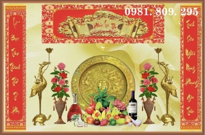 Gạch tranh trang trí phòng thờ