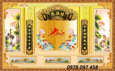 Trang trí phòng thờ - gạch tranh dán tường