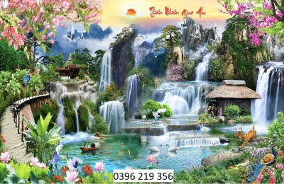 Tranh gạch phong cảnh, gạch tranh 3d