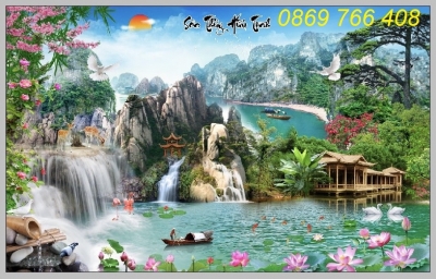 Tranh phong cảnh-tranh gạch dán tường