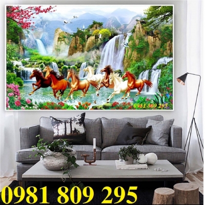 Mẫu tranh mã đáo phong thủy JP7656