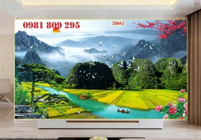 Tranh đồng quê 3d - tranh gạch 3d đồng quê