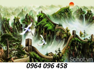 Tranh gạch 3d ốp tường vạn lý trường thành - MCV32