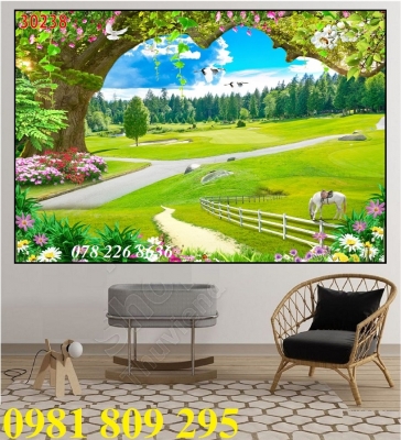 Gạch tranh 3d - mẫu tranh phong cảnh