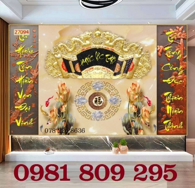 Gạch tranh trang trí ban thờ