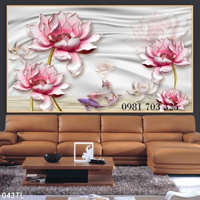 Gạch tranh hoa 3D đẹp nhà