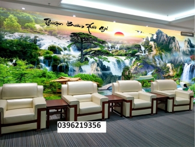 Tranh gạch sơn thủy đẹp 3D trang trí