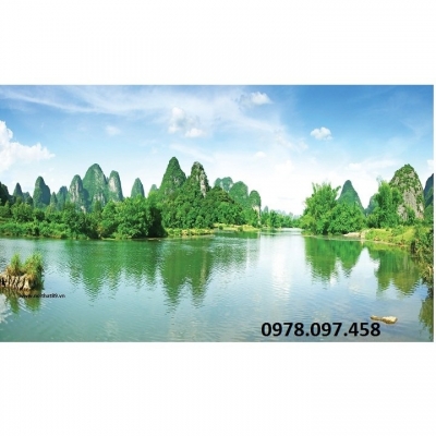 Tranh phong cảnh thiên nhiên giao hòa - gạch tranh 3D