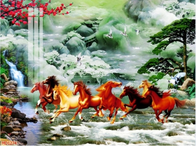 Tranh in 3d nguyên tấm mã đáo thành công