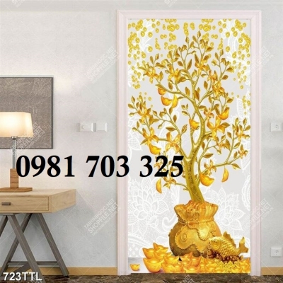 Gạch tranh 3d đẹp kim tiền trang trí