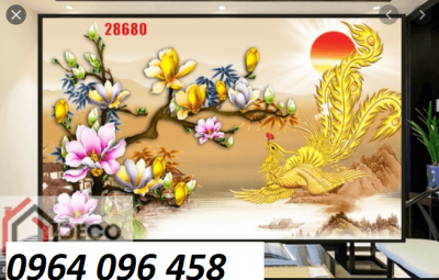 Tranh gạch 3d rồng phượng - NBM8