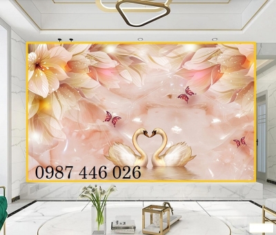 Gạch ốp tường tranh hoa 3d HP98722