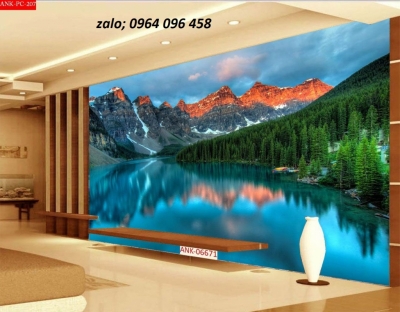Tranh gạch 3d phong cảnh phòng khách - HBX33