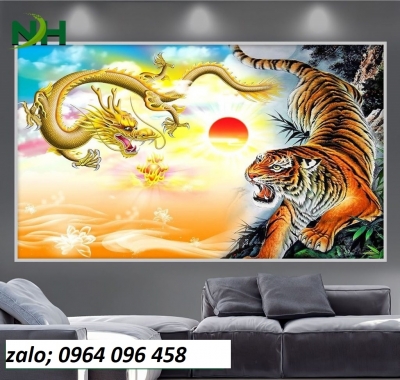 Tranh con hổ 3d - tranh gạch 3d con hổ - DXX22