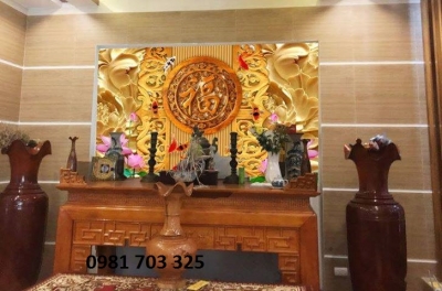 Gạch tranh 3D- tranh phòng thờ
