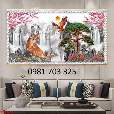 Tranh gạch hổ 3D đẹp trang trí
