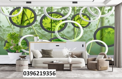 Tranh gạch tre trúc đẹp treo tường