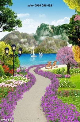 Gạch tranh 3d ốp tường khổ đứng - CNB8