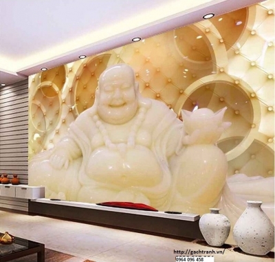 Tranh gạch 3d phật di lặc - MBV43