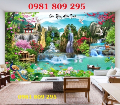 Bộ tranh gạch phong cảnh , tranh 3d HN888