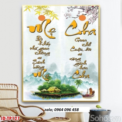 Tranh gạch 3d phòng thờ - 633XC