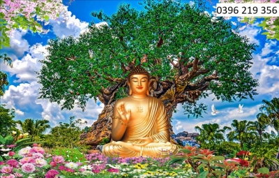 Tranh gạch men 3D Bồ Đề phong thủy