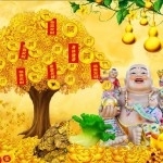 Tranh gạch ốp tường 3d cây kim tiền - SDXCC53