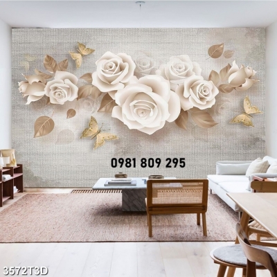 Gạch Tranh 3D Đẹp - Sang Trọng hoa ốp tường GS5476