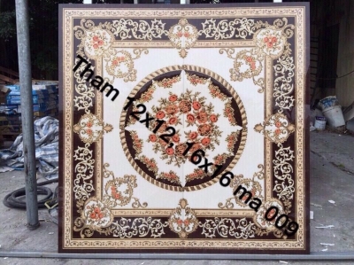 cầu thang lát thảm gạch men