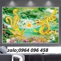 Tranh gạch 3d rồng phượng - 568CVV