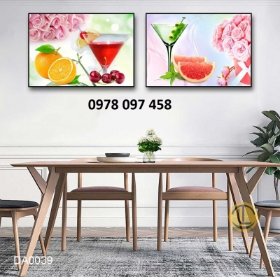 Gạch tranh 3D ốp phòng ăn