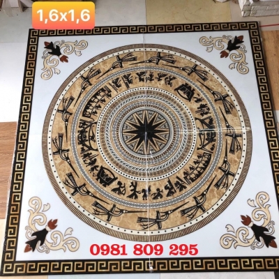 Gạch men - thảm phòng khách