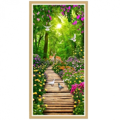 Tranh gạch 3d dán tường cầu thang - DVL04