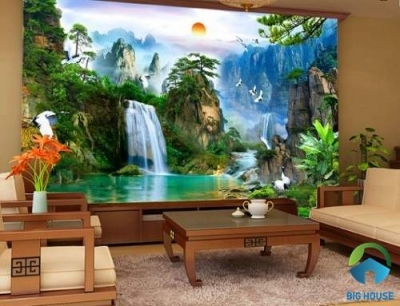 Tranh gạch 3d ốp tường ngoài trời - 55XM
