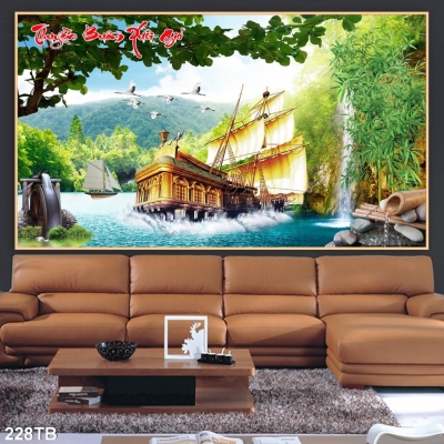 Tranh trang trí phòng khách-Tranh Thuận Buồm Xuôi Gió