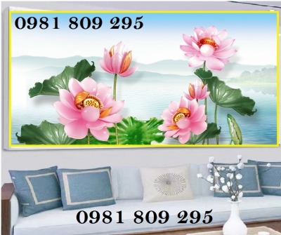 tranh 3d hoa sen , tranh gạch 3d , gạch tranh
