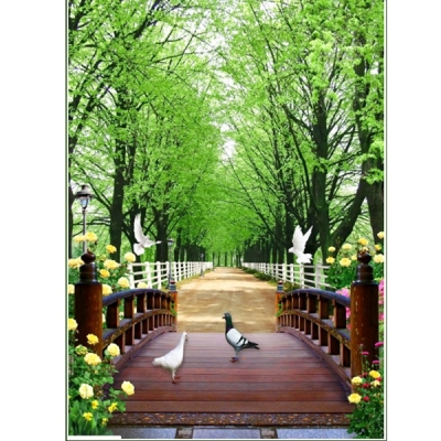 Tranh gạch 3d tre trúc - gạch tranh 3d tre trúc - DFG78