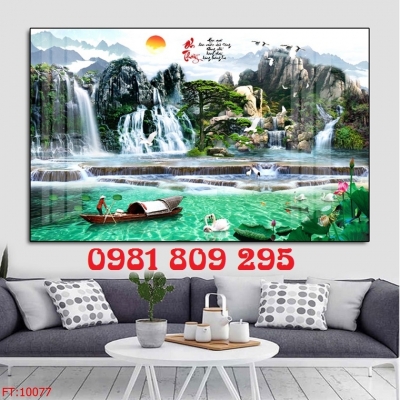 Gạch 3d phong cảnh , tranh thiên nhiên HP093