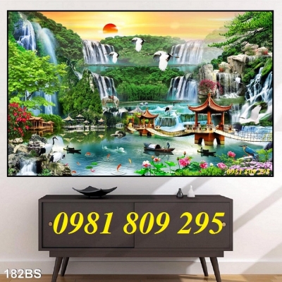 tranh gạch 3d phong thủy - sơn thủy