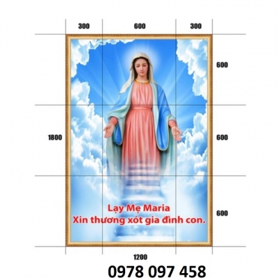 Tranh dán tường phòng khách - tranh công giáo